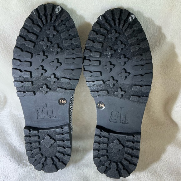 NEW GB Girls “Teigan-Girl” Rhinestone Embellished Lug Sole Loafers NWT - Picture 9 of 10